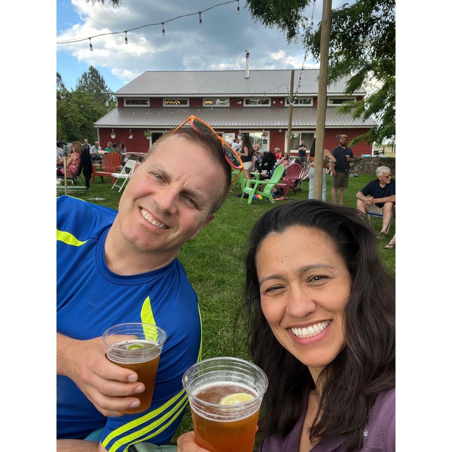 Post Mount Spokane hike visit to the Big Barn Brewing Company in Mead, Washington - 2023