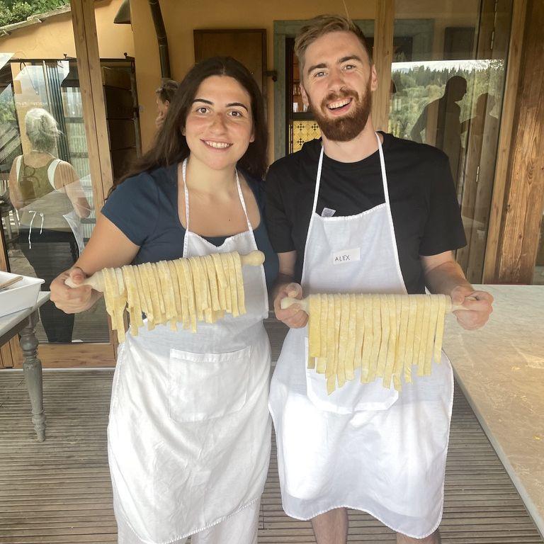Pasta class outside of Florence, Italy