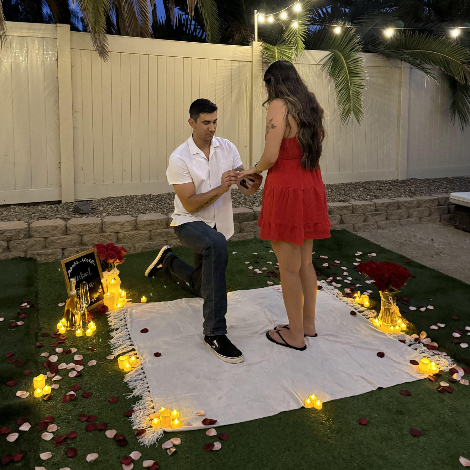 Michael proposed!