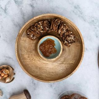 Mango Wood Lazy Susan Serving Tray