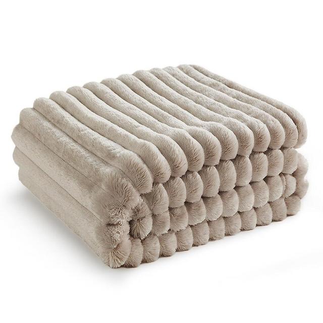 Bedsure Fleece Throw Blanket for Couch - Super Soft Cozy Blankets for Women, Cute Small Blanket for Girls, 50x60 Inches Linen