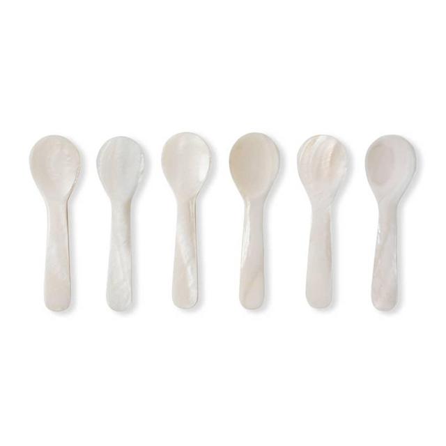 Blue Pheasant Cora Small Mother-of-Pearl Spoons, Set of 6