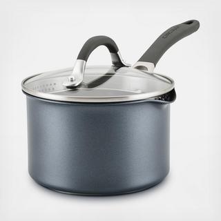 A1 Series Nonstick Induction Straining Sauce Pan with Lid