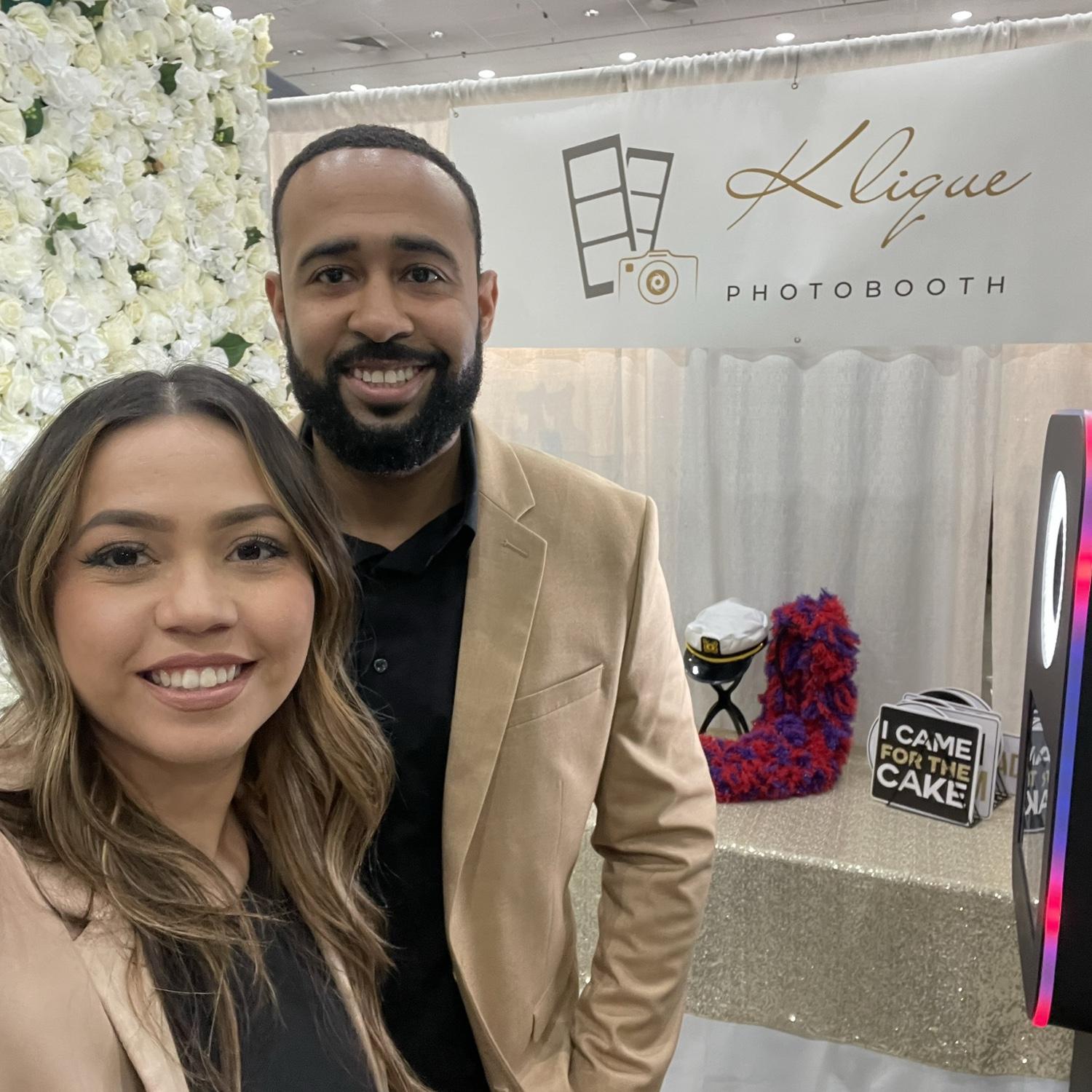 Debuting at a wedding expo our photo booth business we started together!