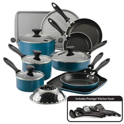 Farberware Reliance 21pc Aluminum Diamond-Reinforced Nonstick Cookware Set Teal
