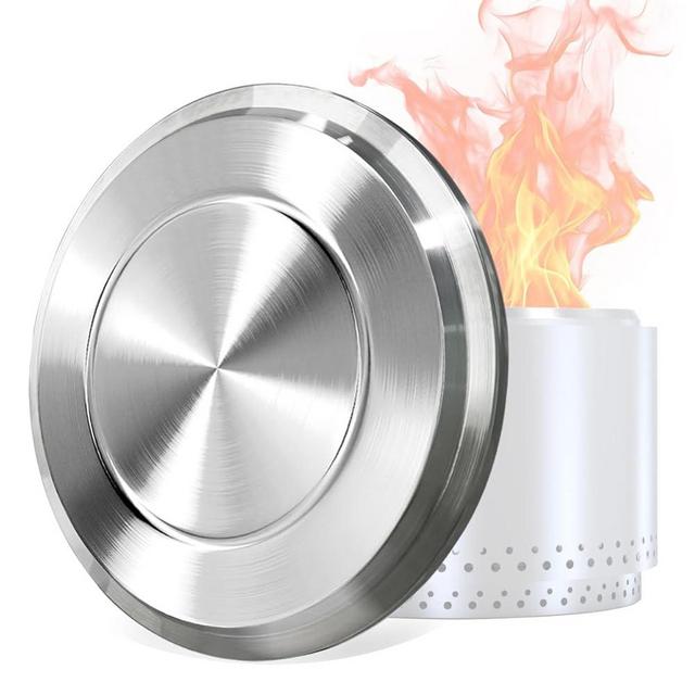 Fire Pit Lid for Solo Stove Bonfire,19.5 Inch Stainless Steel Fire Pits Cover,Anti-Rust and Waterproof Fire Pit Accessories for Outdoor Fire Pits and Camping Accessories