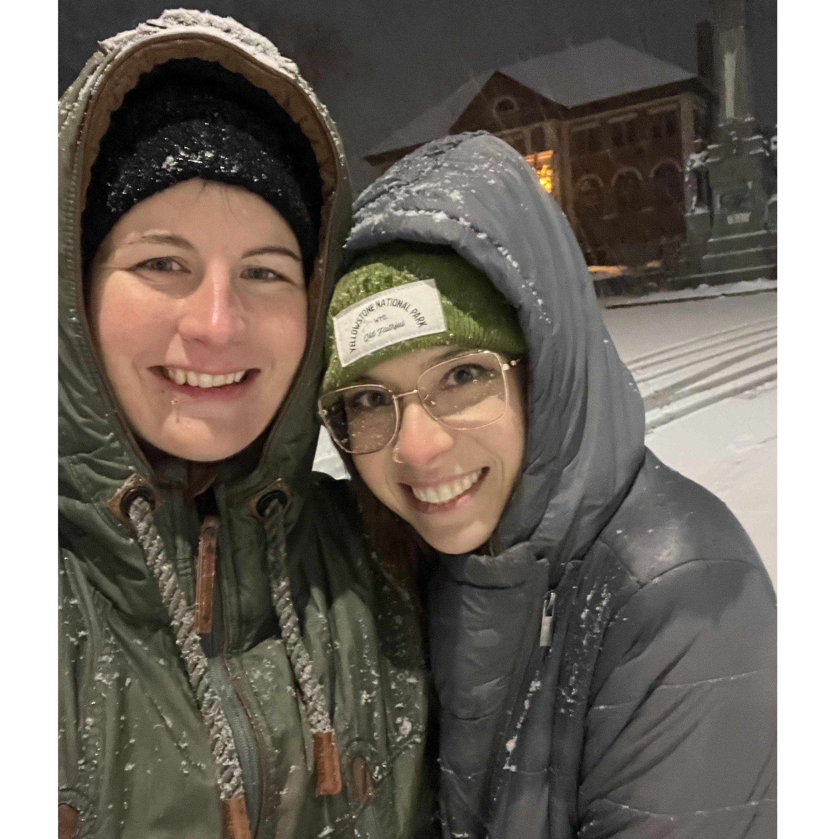 Our very first date night! Green Elephant and Monkey Minds in Portsmouth, followed by Tokens in Dover and a walk-in a snowstorm!