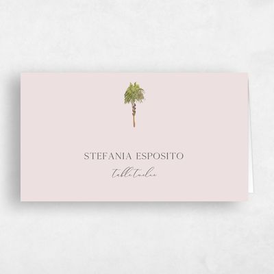 Pink Wedding Place Card - Ashbey