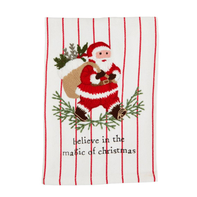 Santa Classic Christmas Embroidered Towel