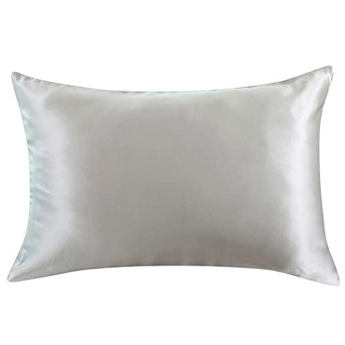 ZIMASILK 100% Mulberry Silk Pillowcase for Hair and Skin,Both Side 19 Momme Silk, 1pc (King 20''x36'', Dark Grey)