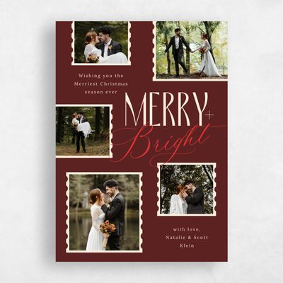 Red Christmas Holiday Card - Bourbon