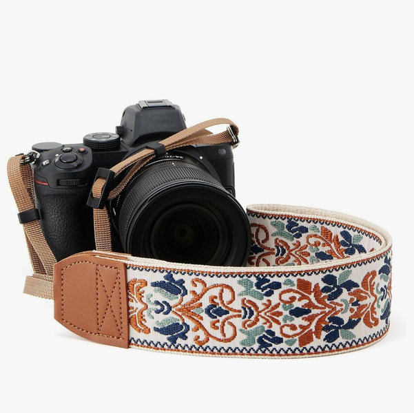 ZOOEASS Camera Strap for DSLP and Mirrorless Digital Camera,Neck Strap with Embroidery Patterns and Quick-release Buckle