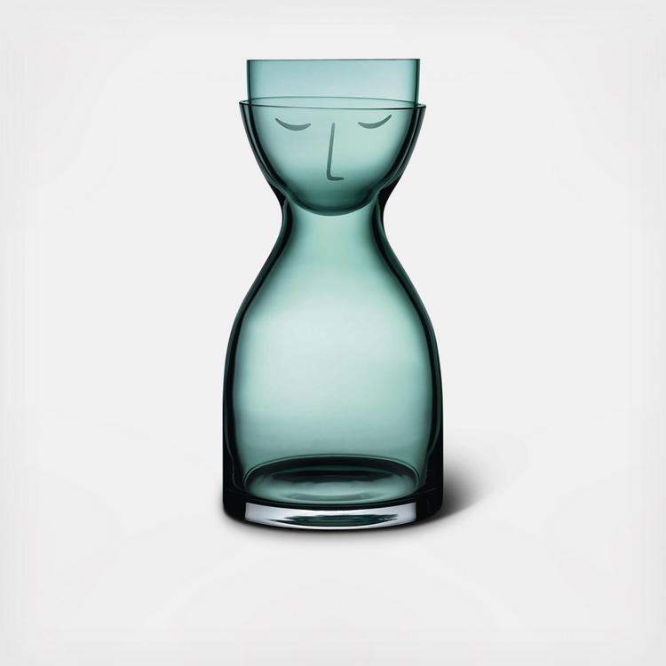 NUDE Mr. & Mrs. Night Set – Hand Blown Lead-Free Crystal Carafe & Tumbler, 24 Oz, Elegant Wedding Or Dinner Party Gift