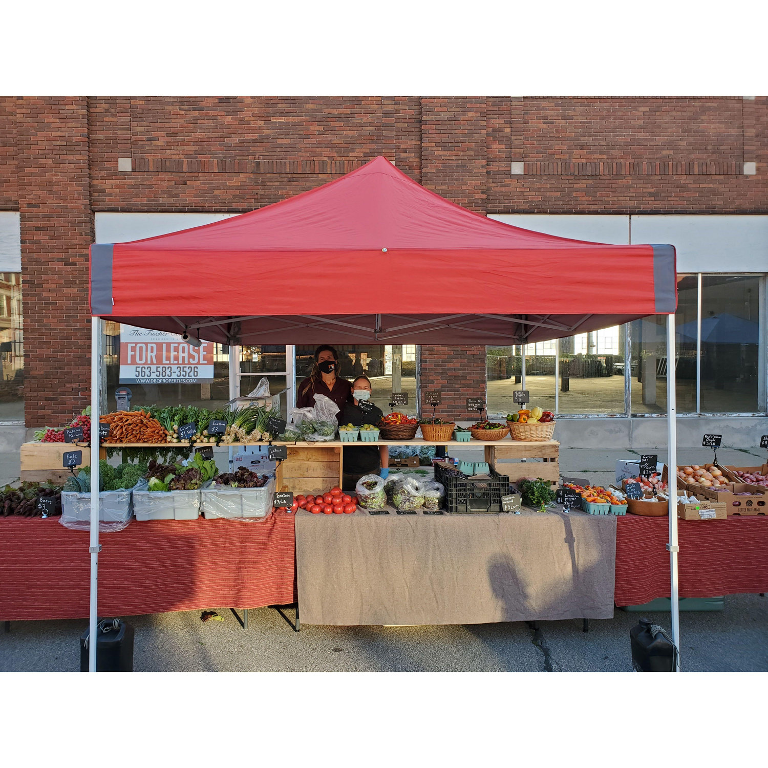 Our farmers' market stand in our 3rd year.
