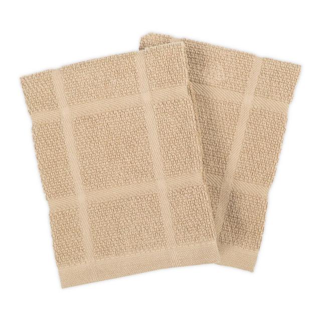 KitchenSmart® Colors Solid Dish Cloths in Sand (Set of 2)
