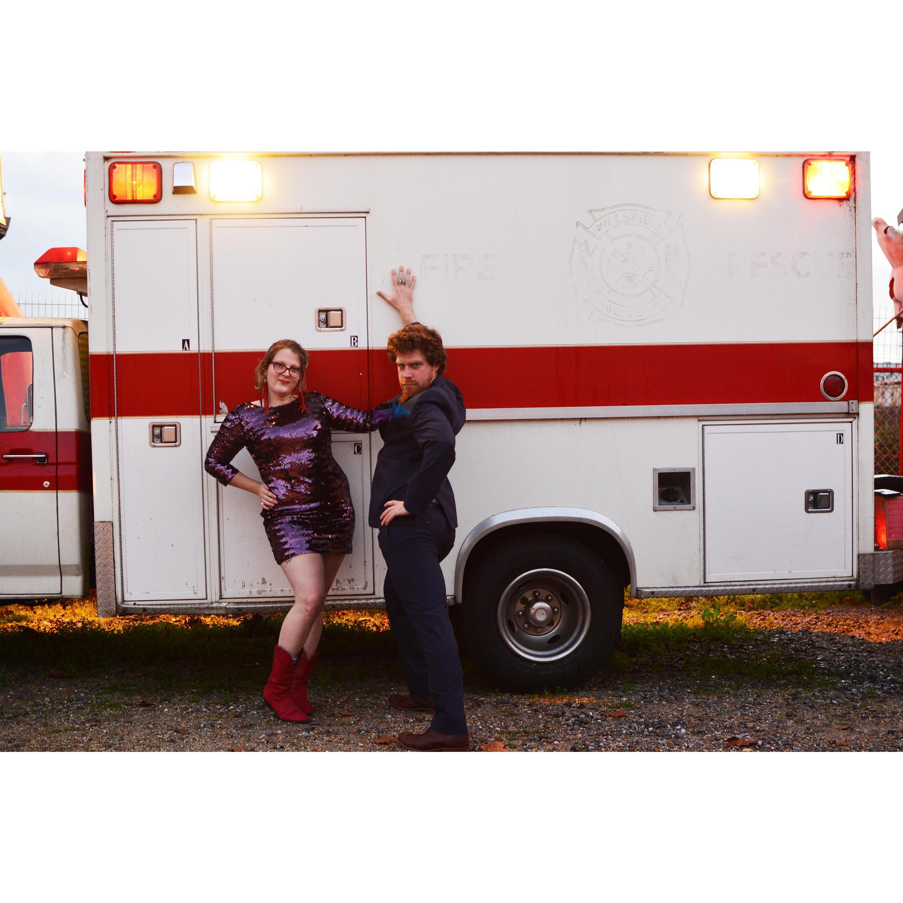 We bought our first home this year! It is a 1991 F350 Ambulance. We are converting it into our own tiny home on wheels so we can explore this country, making art & listening to music along the way.
