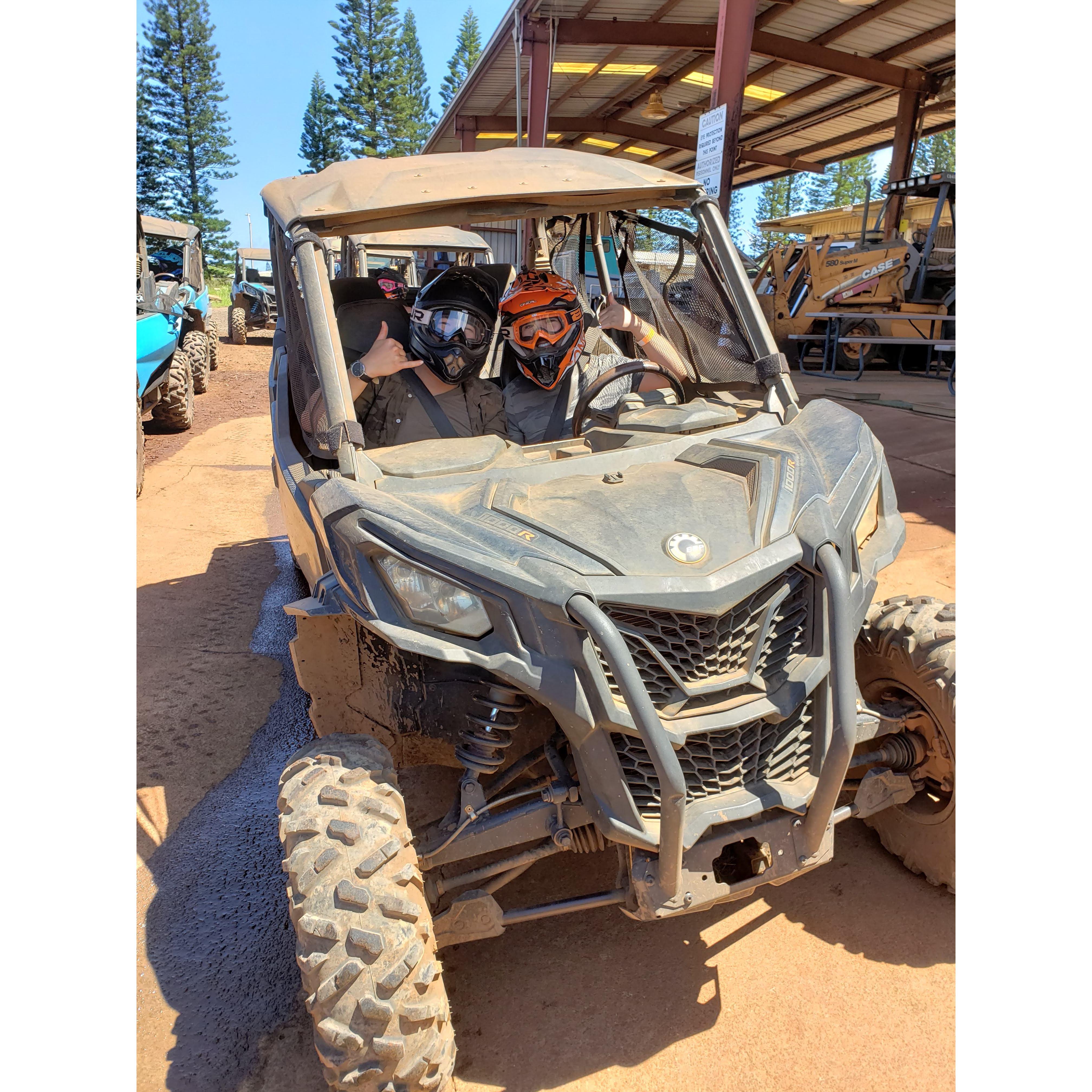 Driving an ATV in the Maui mountains!