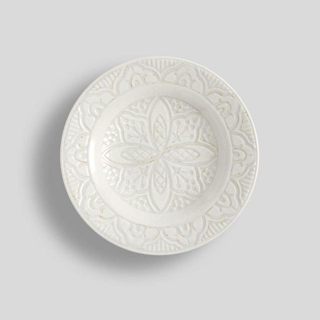 Asfi Melamine Appetizer Plates, Set of 4 - White