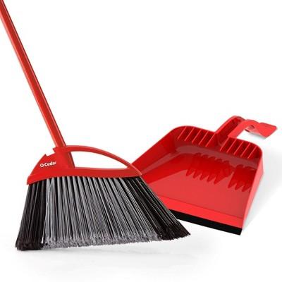 O-Cedar PowerCorner Pet Pro Broom with Step-On Dustpan