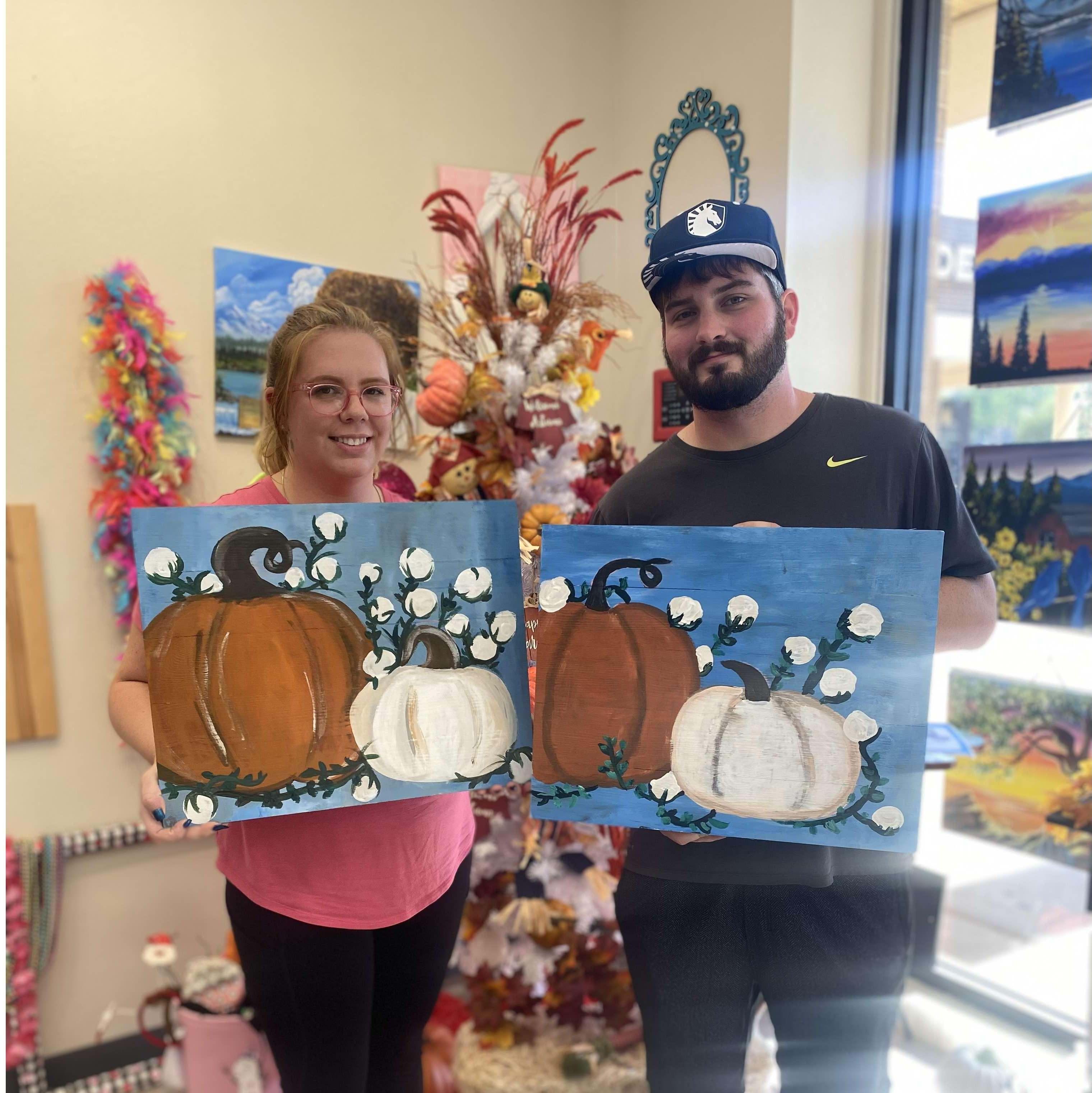 Brad's first Painting With A Twist experience. He hasn't been back since. He did a great job though!