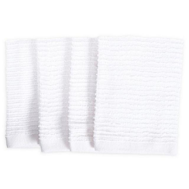 SALT Wave Bar Mop Dish Cloths in White (Set of 4)