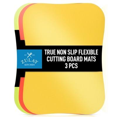 Zulay Kitchen zulay extra thick flexible cutting board mats for kitchen