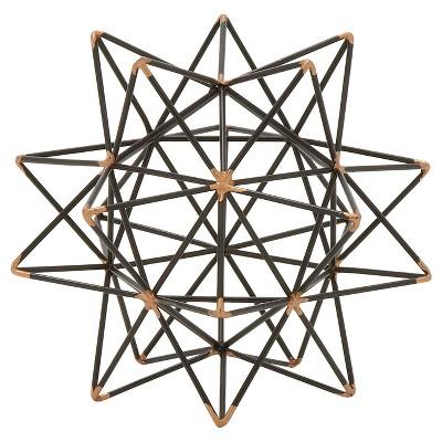 Modern Reflections Iron Geodesic Decorative Star (7")- Olivia & May