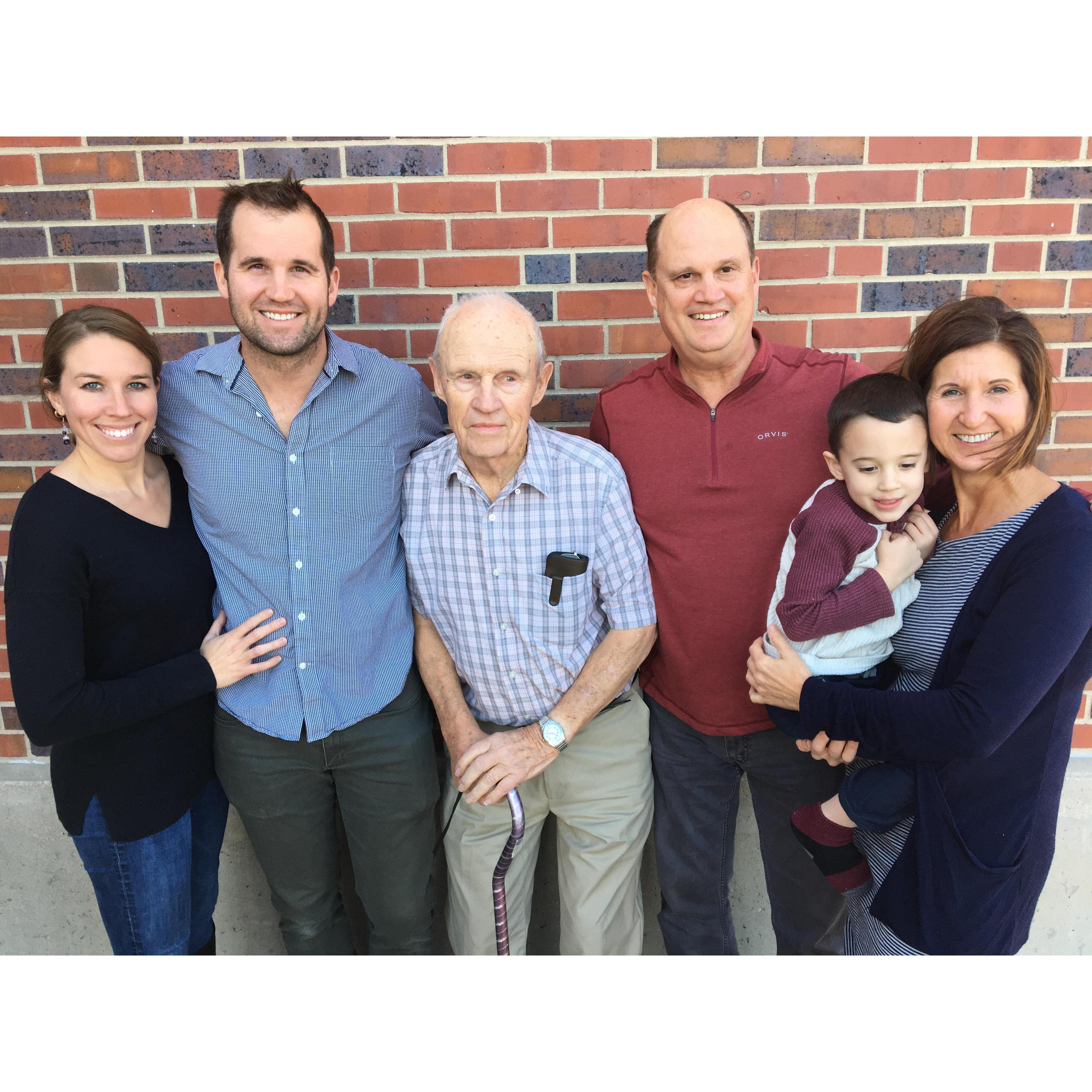With Michael's family in Kansas
