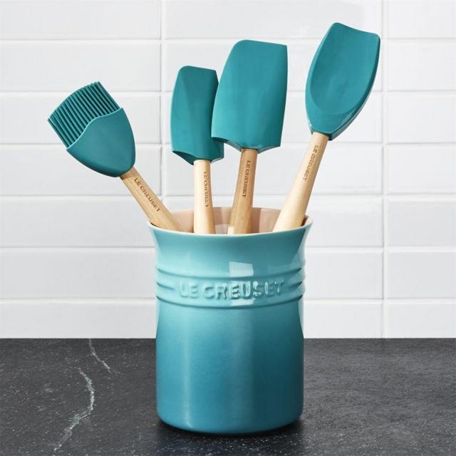 Le Creuset ® Caribbean Blue 5-Piece Utensil Crock Set