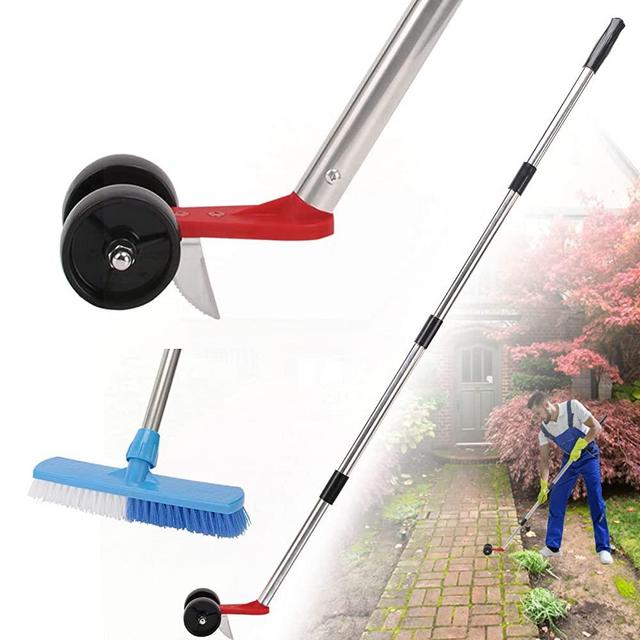 Kinaba Weed Grabber Remover Garden Tools for Driveway Patio Sidewalk, Crack and Crevice Weeding Tool and Broom