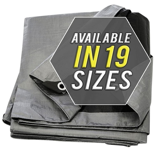 Tarp Cover 10X12 Silver/Black 2-Pack Heavy Duty Thick Material, Waterproof, Great for Tarpaulin Canopy Tent, Boat, RV Or Pool Cover!!