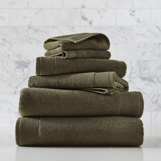 Plush Bath Sheet, Dark Olive