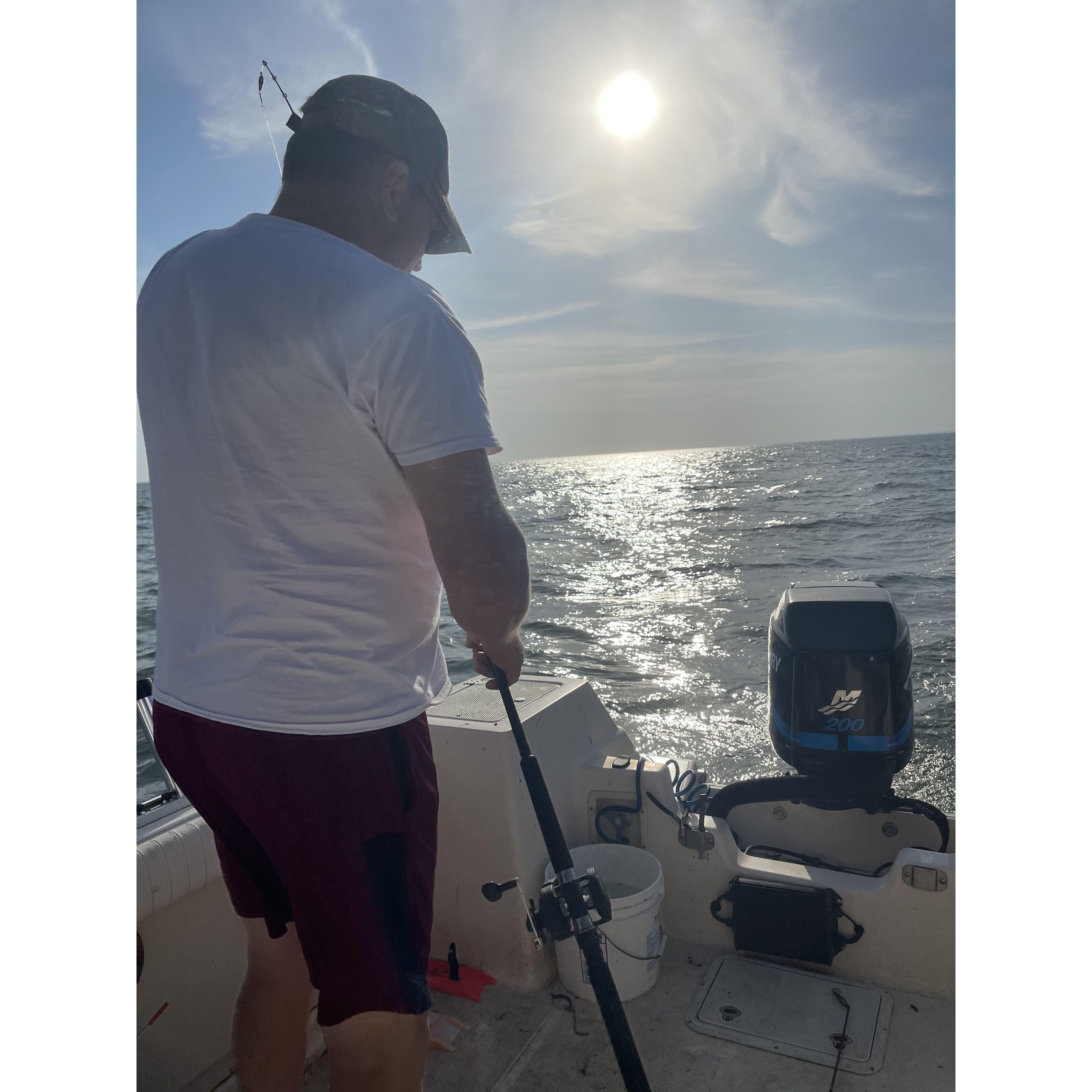 Out fishing with my Dad!