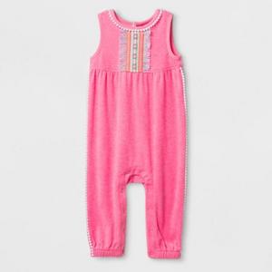 Baby Girls' Romper - Cat & Jack™ Daring Pink