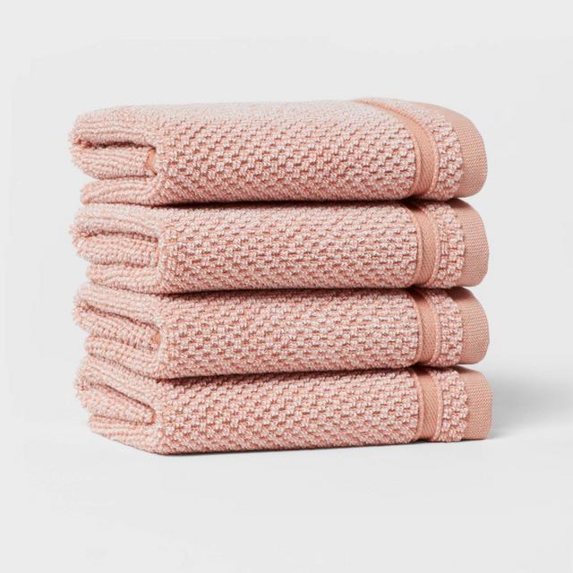 4pk Performance Texture Washcloth Set Clay - Threshold™