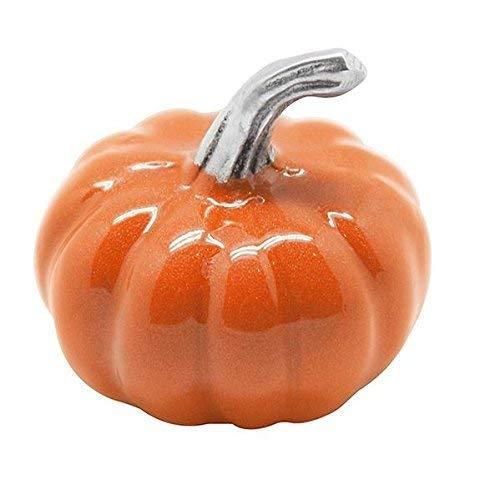 Mariposa Orange Pumpkin Napkin Weight, One Size, Silver