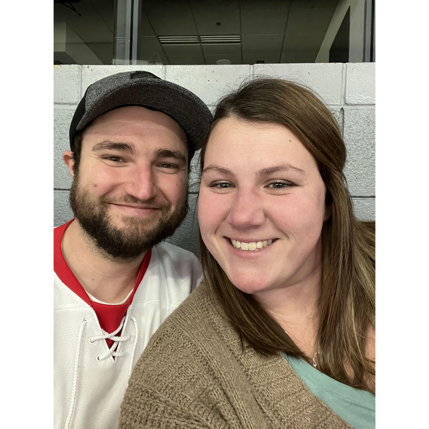 Our first New Year's Eve hockey game together!