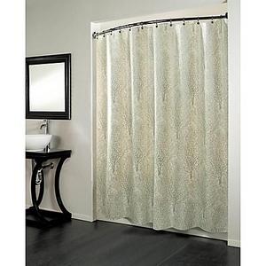 Forest  Fabric Metallic Print Shower Curtain