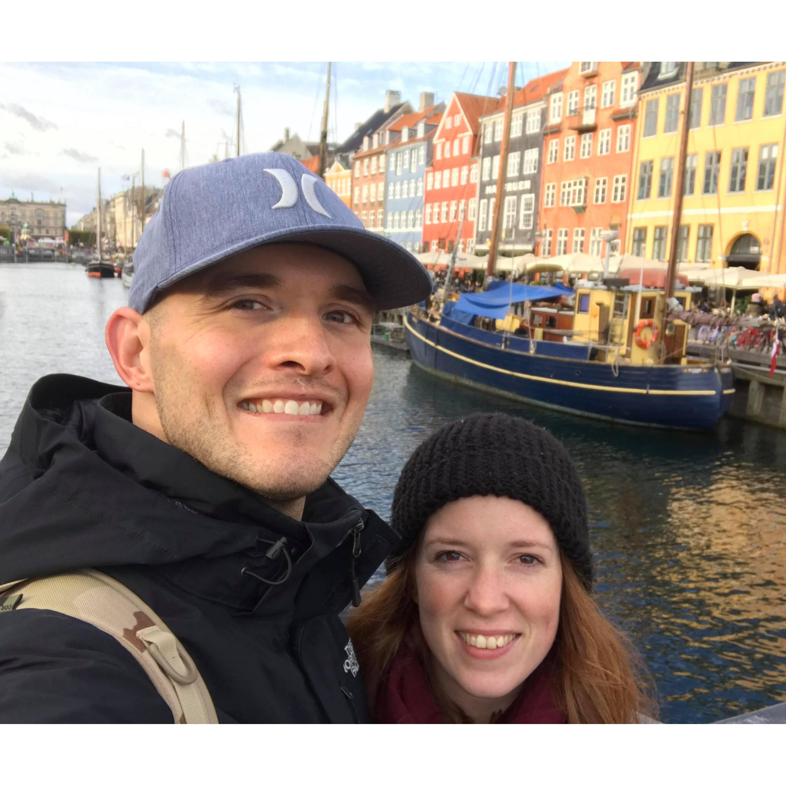 In Copenhagen at Nyhavn, October 2017.