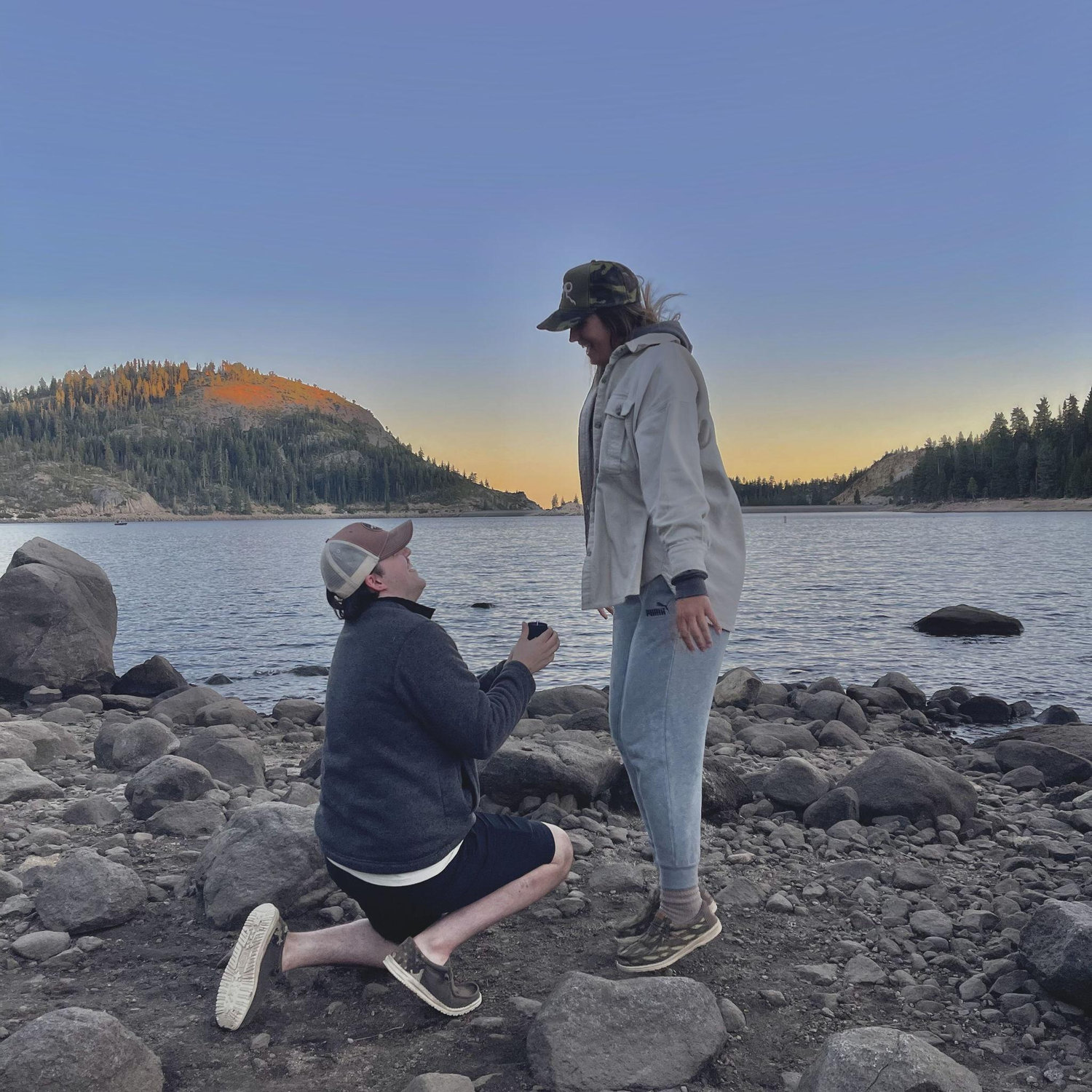 The moment she said yes!