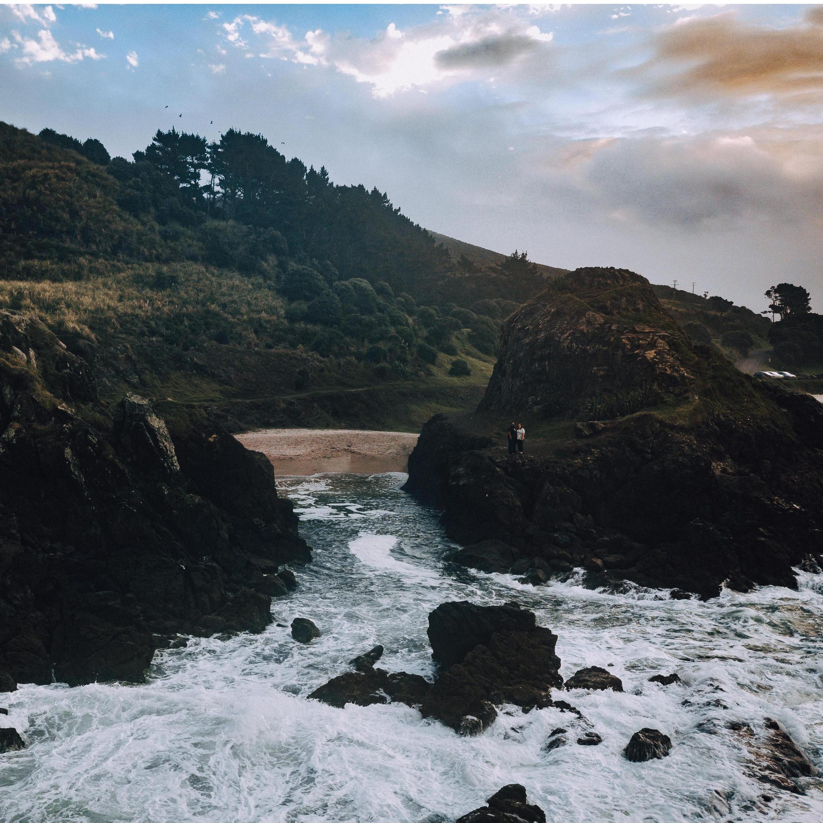Gorgeous drone shot from our engagement photos!