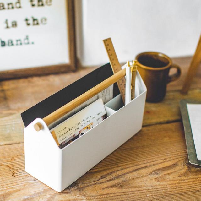 Desk Organizer - Steel + Wood