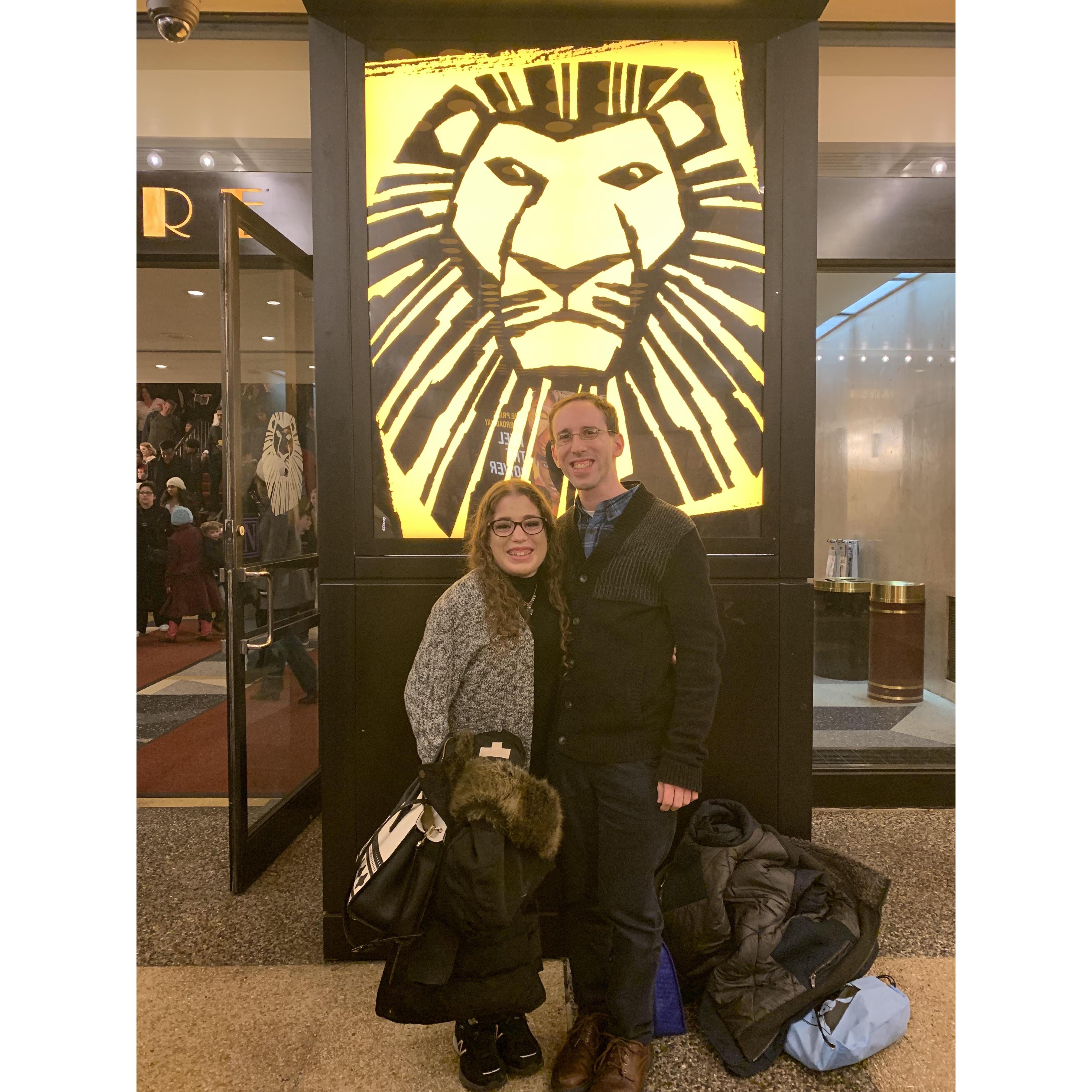 Went to see The Lion King on Broadway.
March 14, 2019