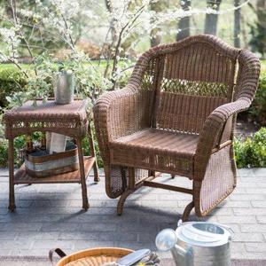 Coral Coast Casco Bay Resin Wicker Outdoor Glider Chair - Walmart.com