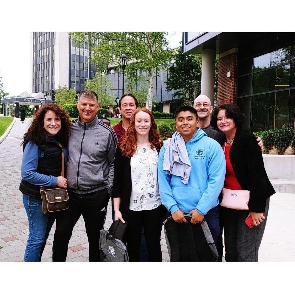 With the Riegner family for Stevens' friends and family night before graduation