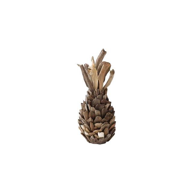 Driftwood Pineapple Decorative Sculpture (7.75"x16.5")- 3R Studios