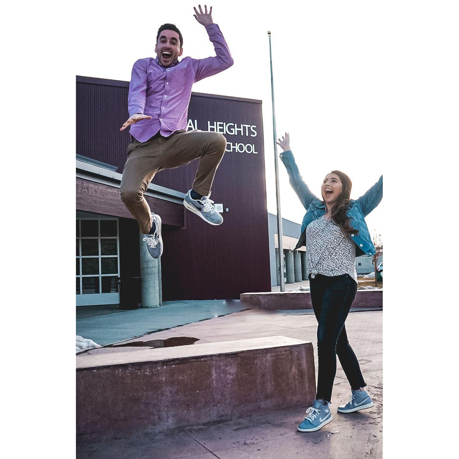 Joe jumping for joy!