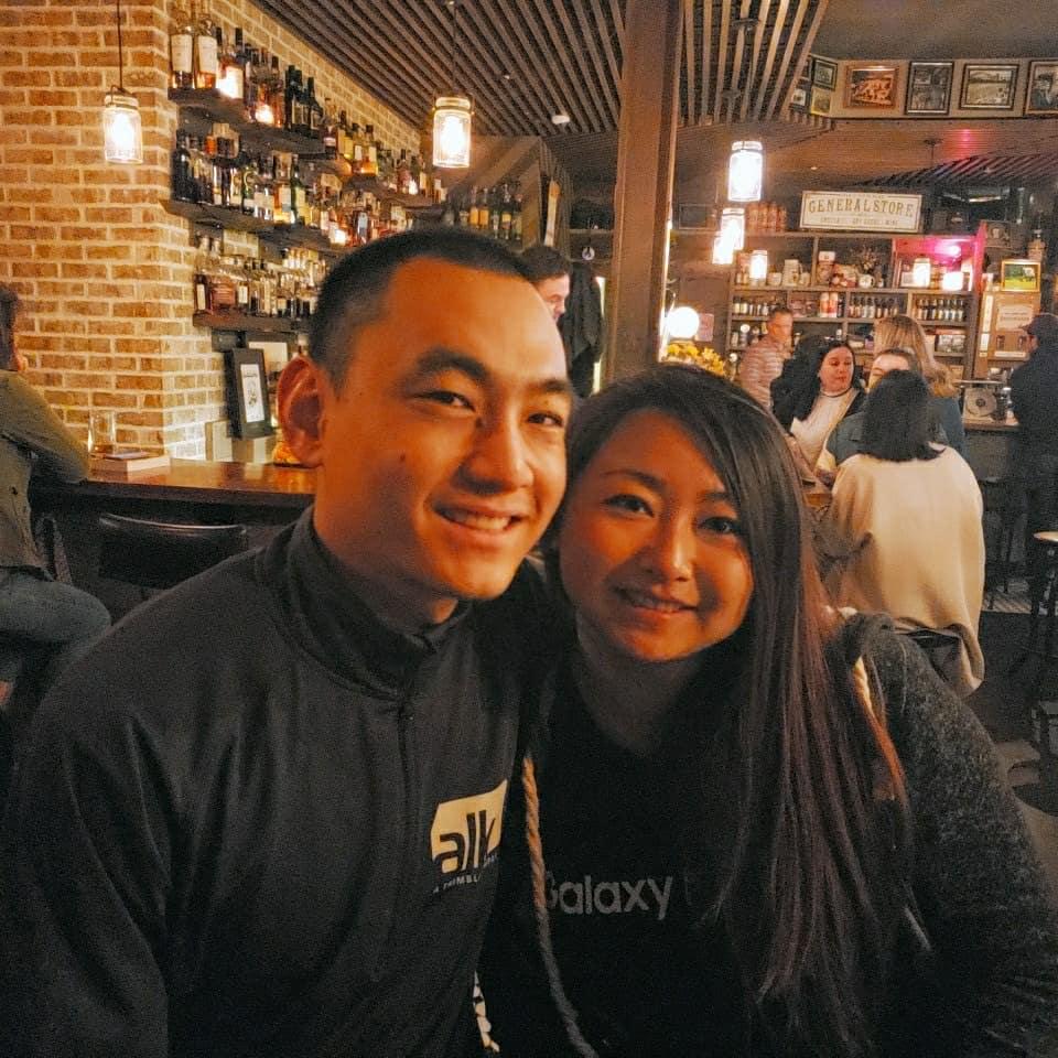 Our first photo together on our "third or fourth" date. Zach made a visit to Astoria to meet some of Jane's friends.