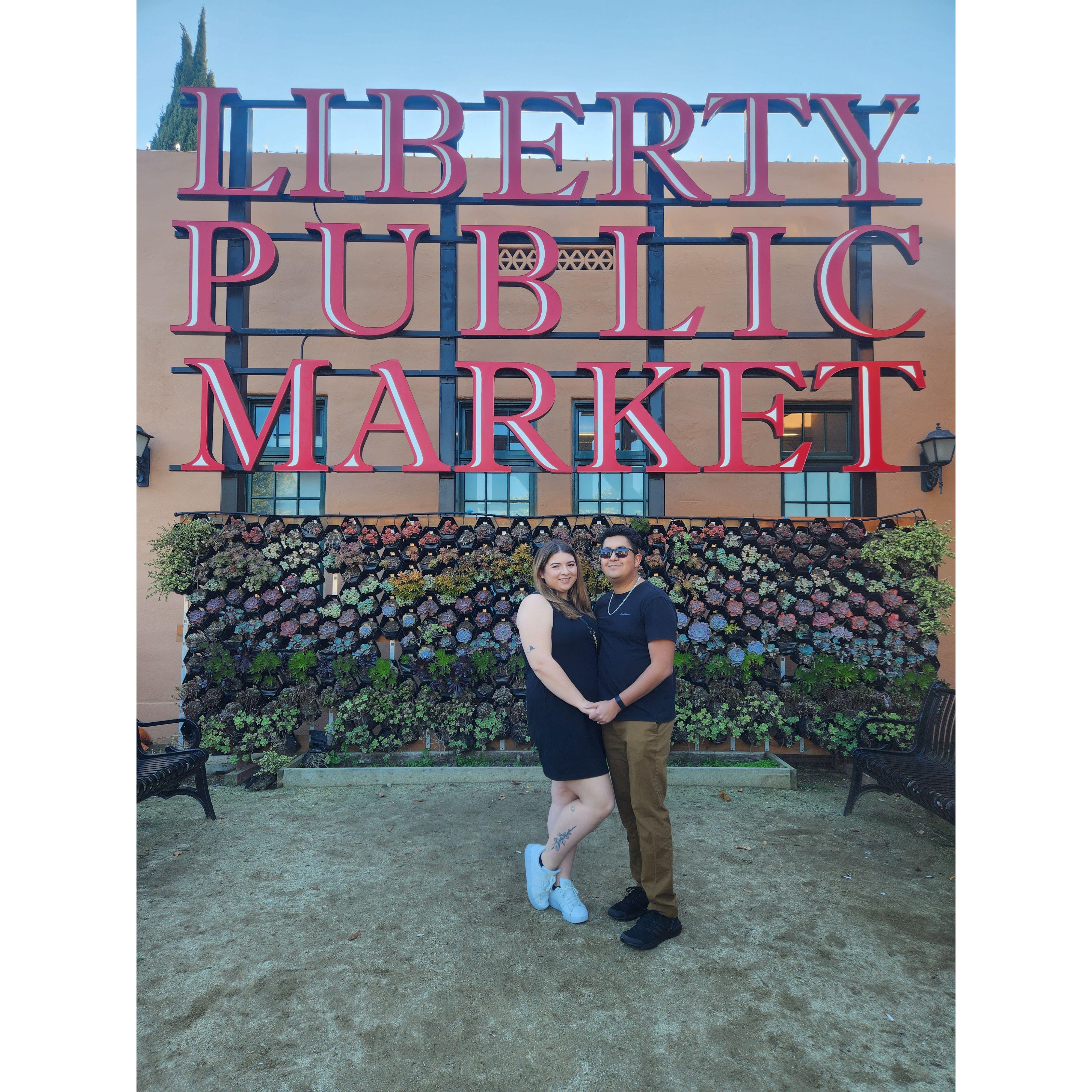 Enjoying lunch at Liberty Station