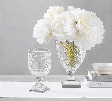 Monique Lhuillier Ava Clear Cut Glass Vase - Large